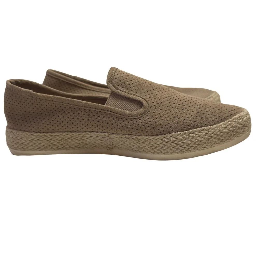 Esprit Nadeen Womens 8M Brown Perforated Espadrille‎ Slip On Sneakers